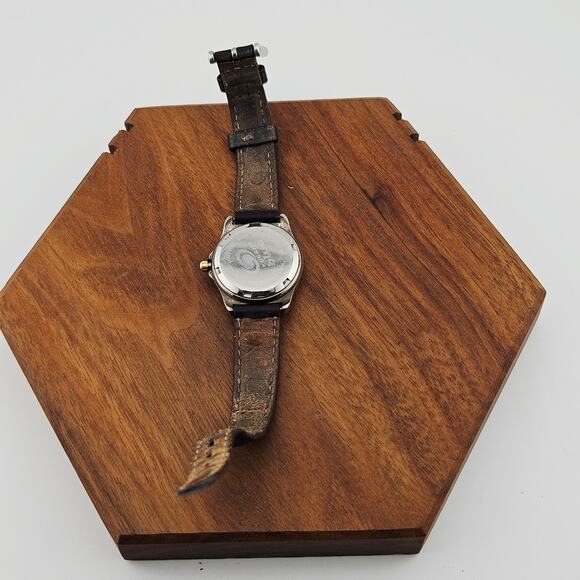 Fossil Two Tone Bezel Boyfriend Watch Brown Leather Brand Masculine AM-3136 - Picture 5 of 7